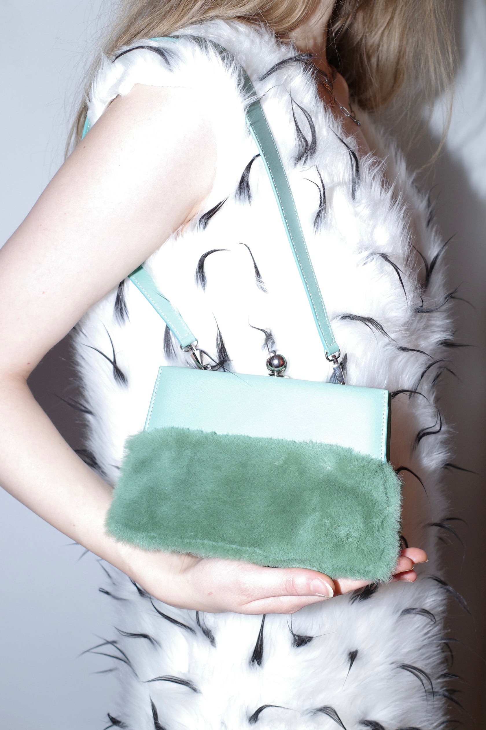 Mini Twin - Seafoam Faux Fur