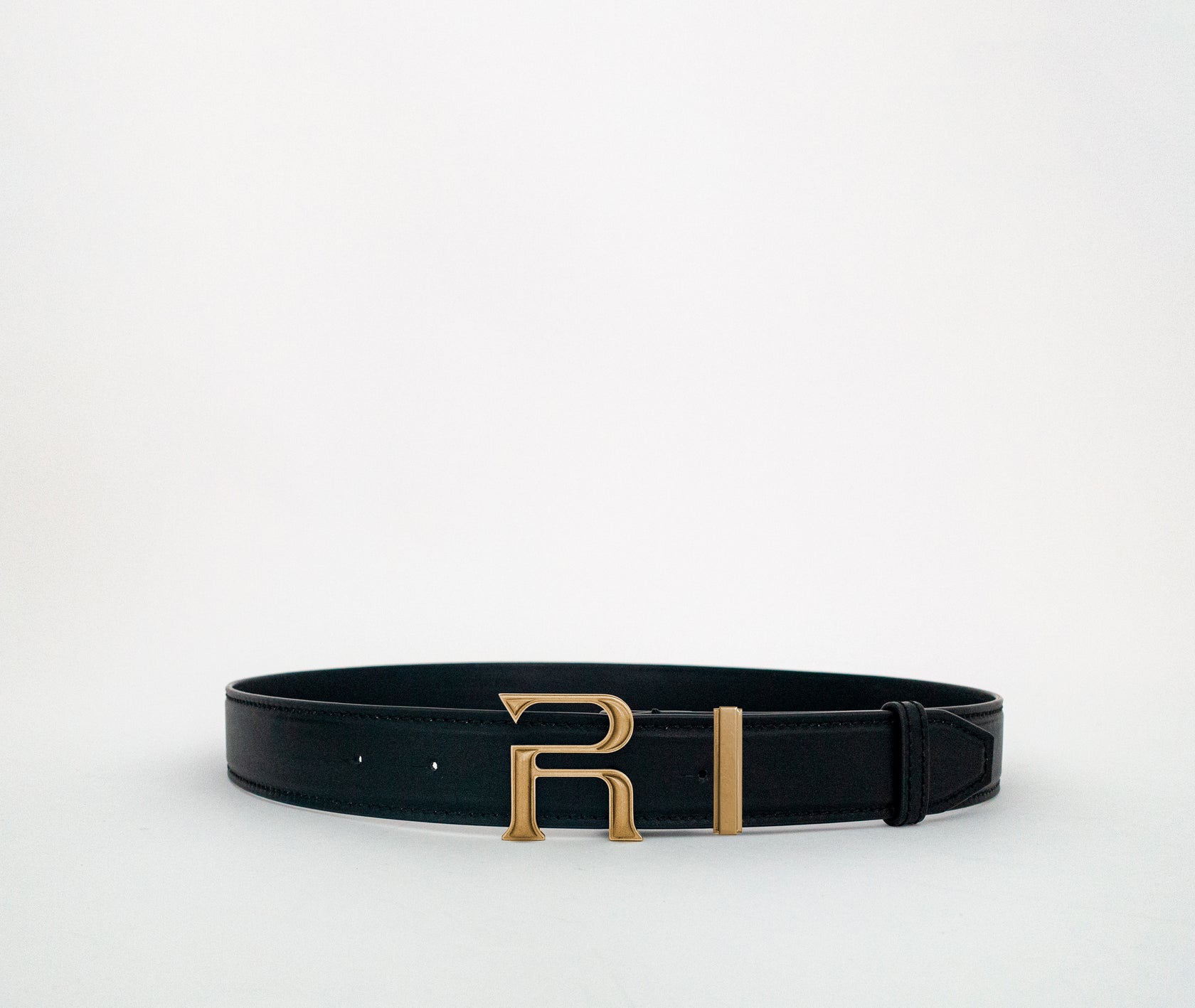 Emblem Belt - Black/Gold