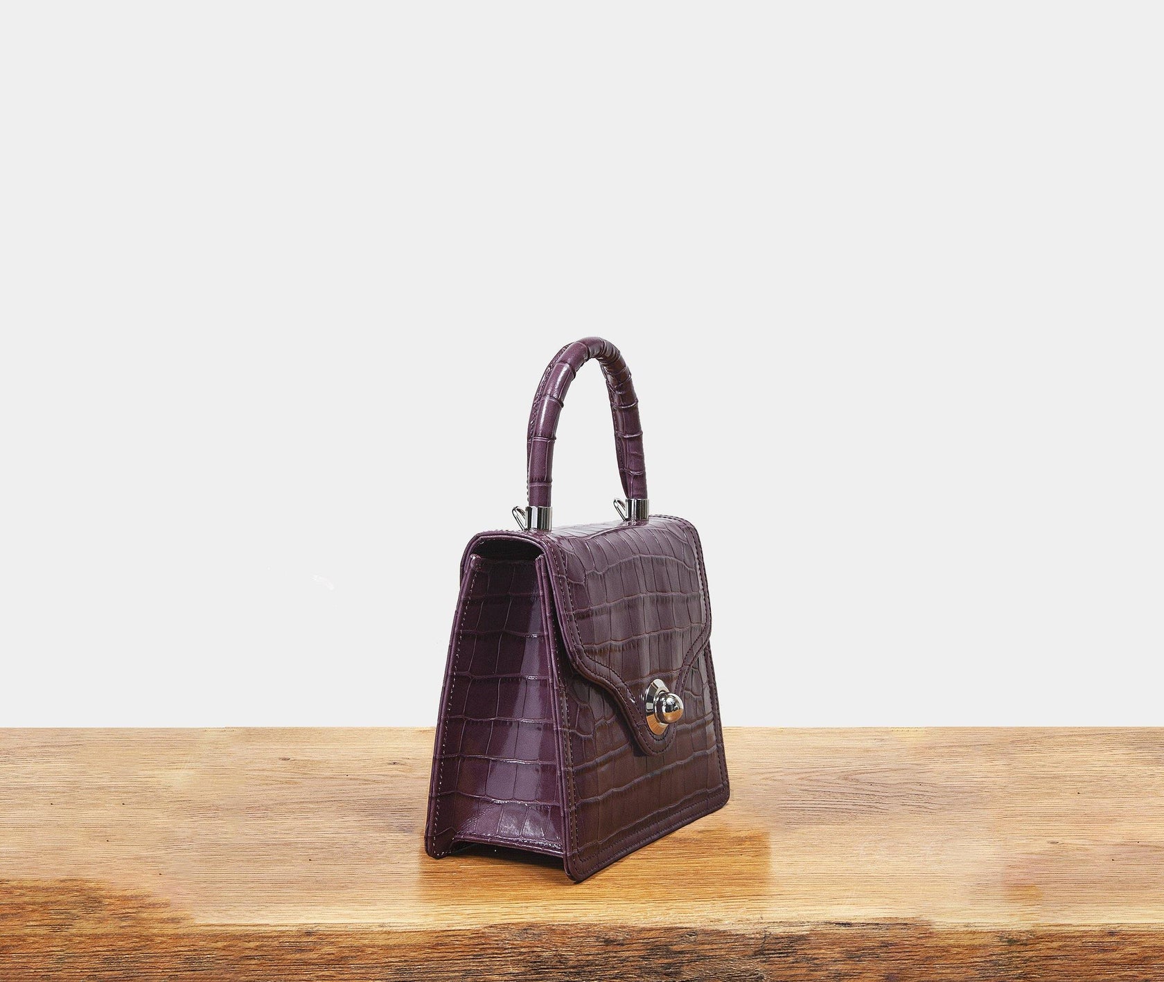 Lady Bag - Brown Rose Croc - RATIO ET MOTUS 